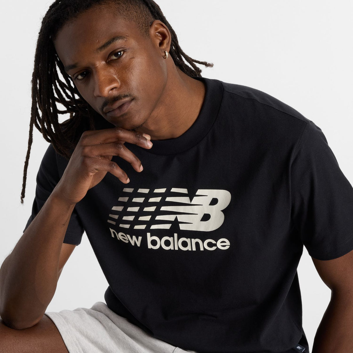 New Balance Men's Center Multi Color Logo T-Shirt-4