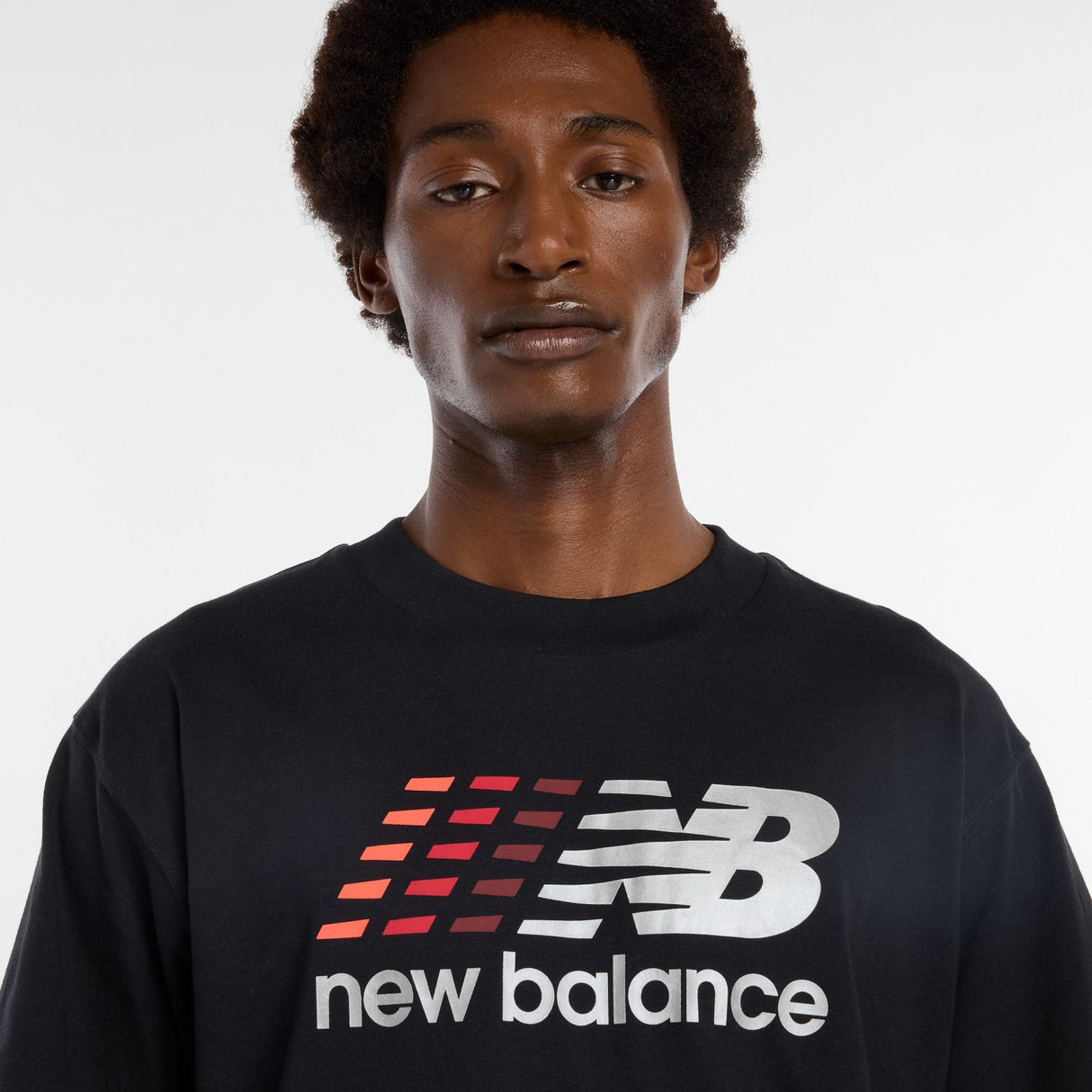 New Balance Men's Center Multi Color Logo T-Shirt-4