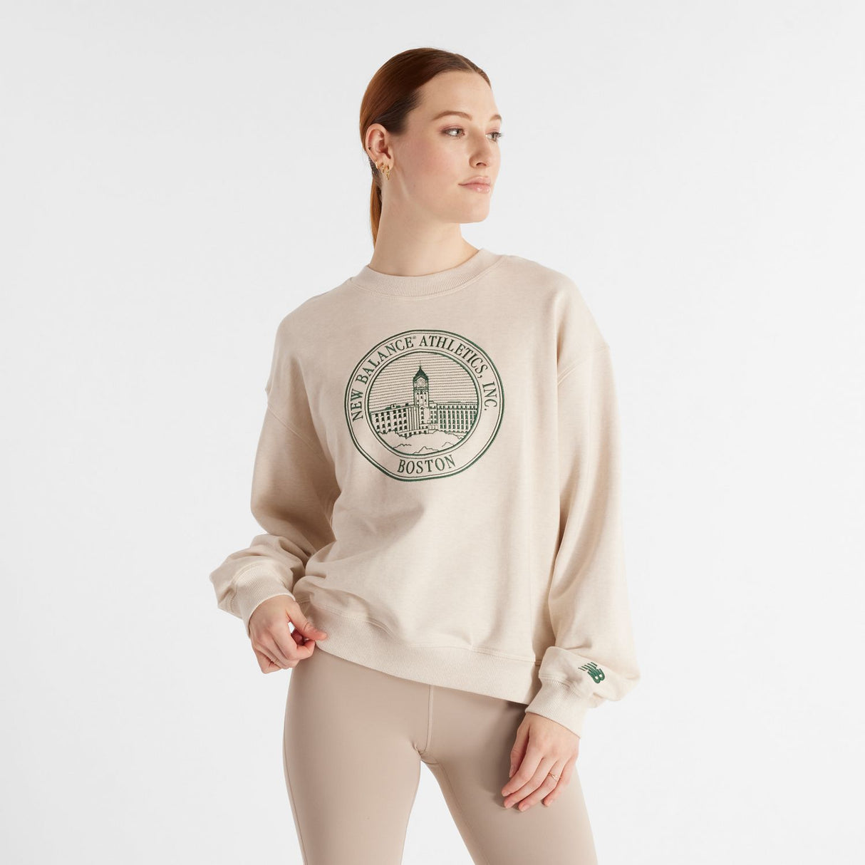 New Balance Women's Athletics French Terry Crest Crew-1