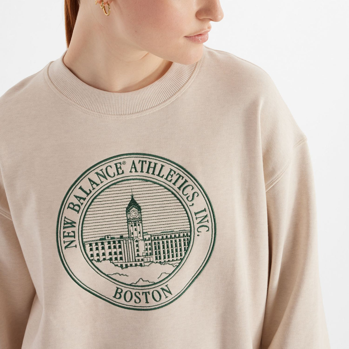 New Balance Women's Athletics French Terry Crest Crew-4