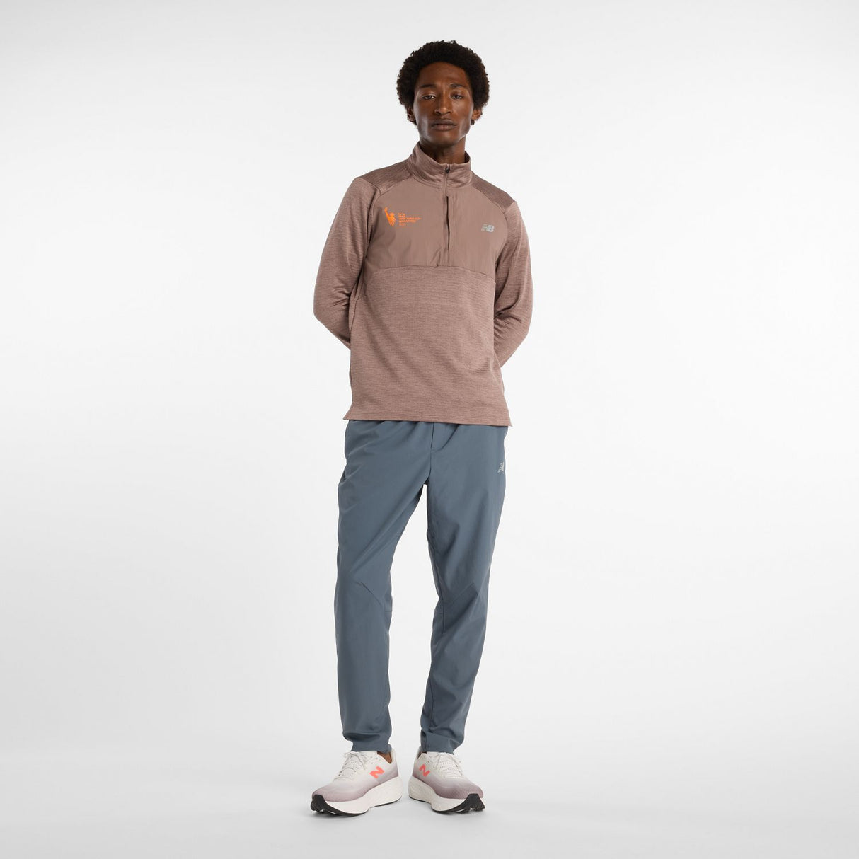 New Balance Men's NYC Marathon Heat Grid 1/2 Zip-1