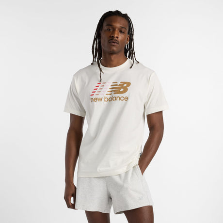 New Balance Men's Center Multi Color Logo T-Shirt-1