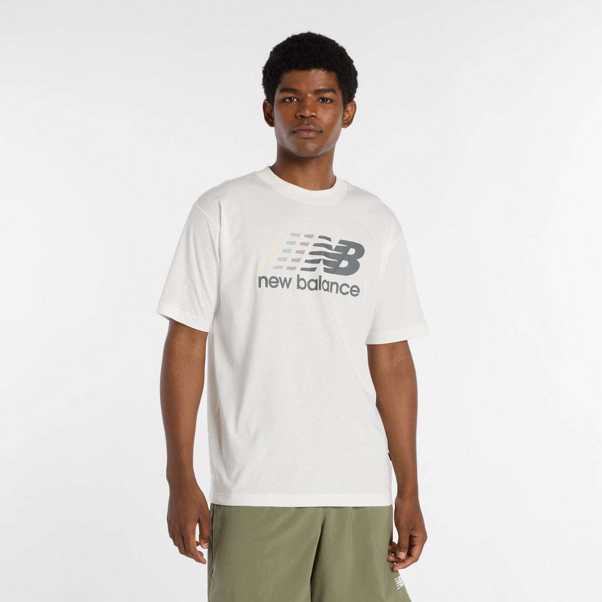 New Balance Men's Center Multi Color Logo T-Shirt-4