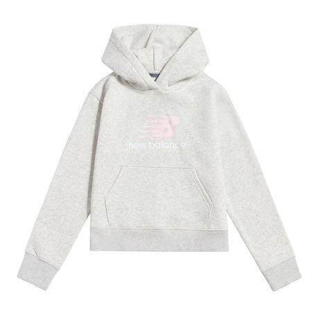 New Balance Girls' BB Stacked Logo Hoodie-1