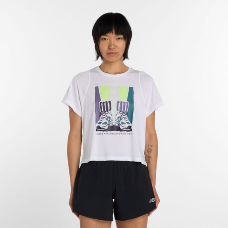 New Balance Women's United Airlines NYC Half Drapey Jersey T-Shirt-2