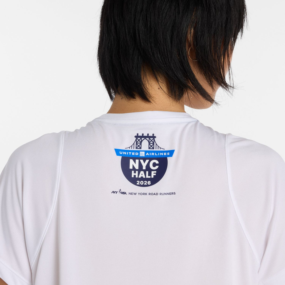 New Balance Women's United Airlines NYC Half Drapey Jersey T-Shirt-6