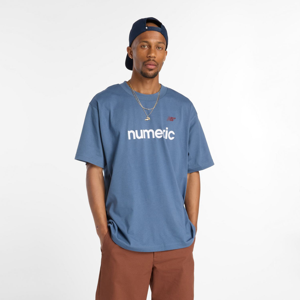 New Balance Men's Numeric Linear Logo T-Shirt-5
