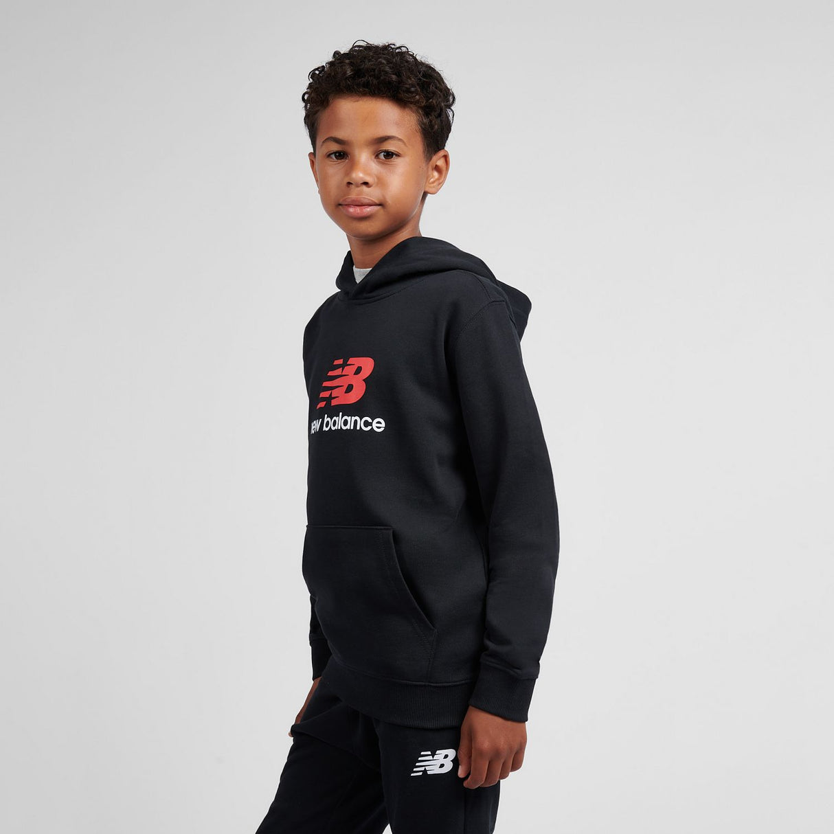 New Balance Boys' French Terry Stacked Logo Hoodie-6