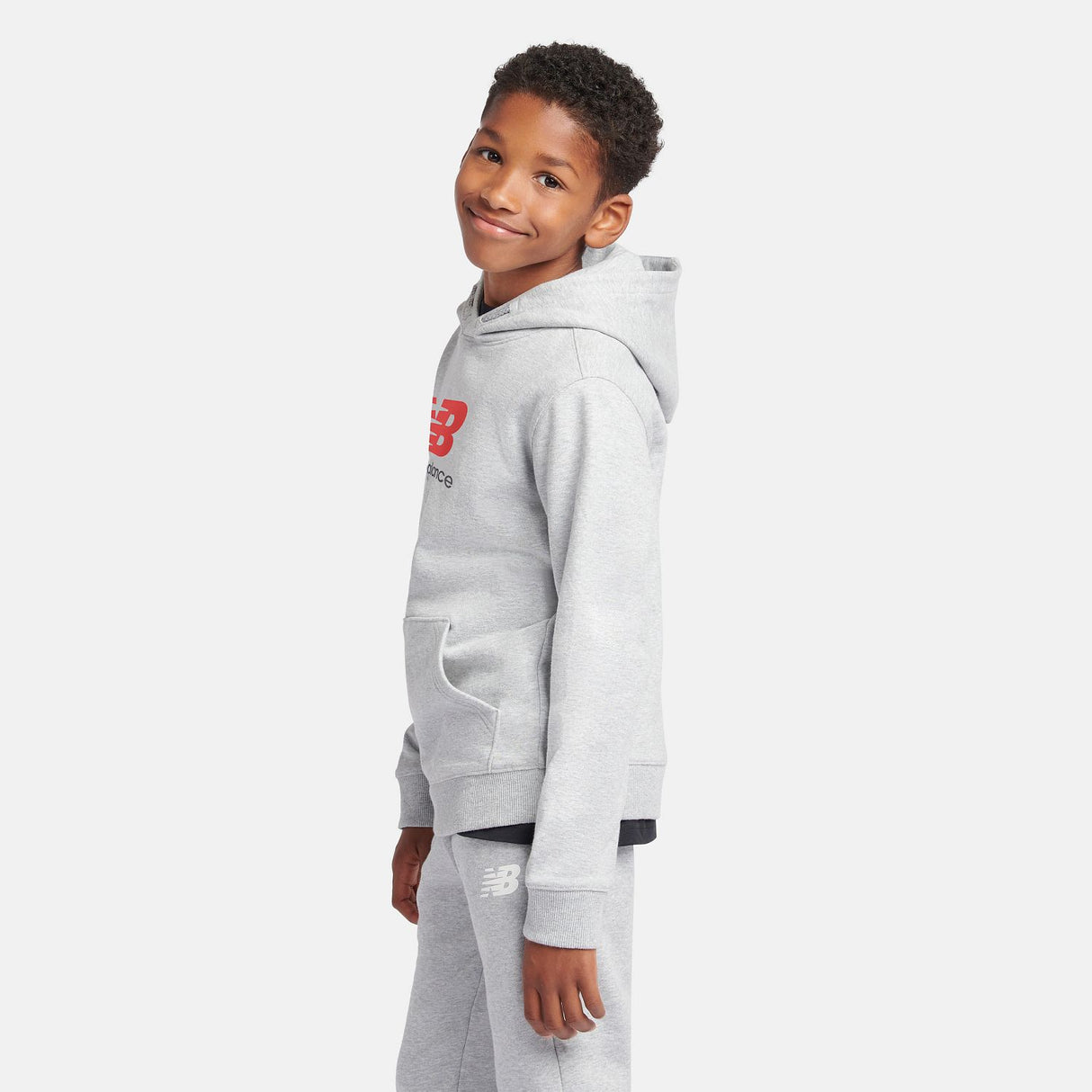 New Balance Boys' French Terry Stacked Logo Hoodie-6