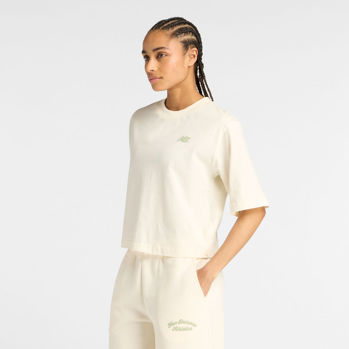 New Balance Women's Linear Heritage Relaxed T-Shirt-2