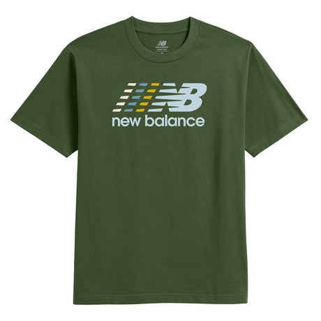 New Balance Men's Center Multi Color Logo T-Shirt-1
