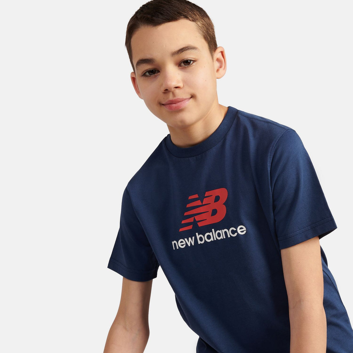 New Balance Youth Jersey Stacked Logo T-Shirt-8