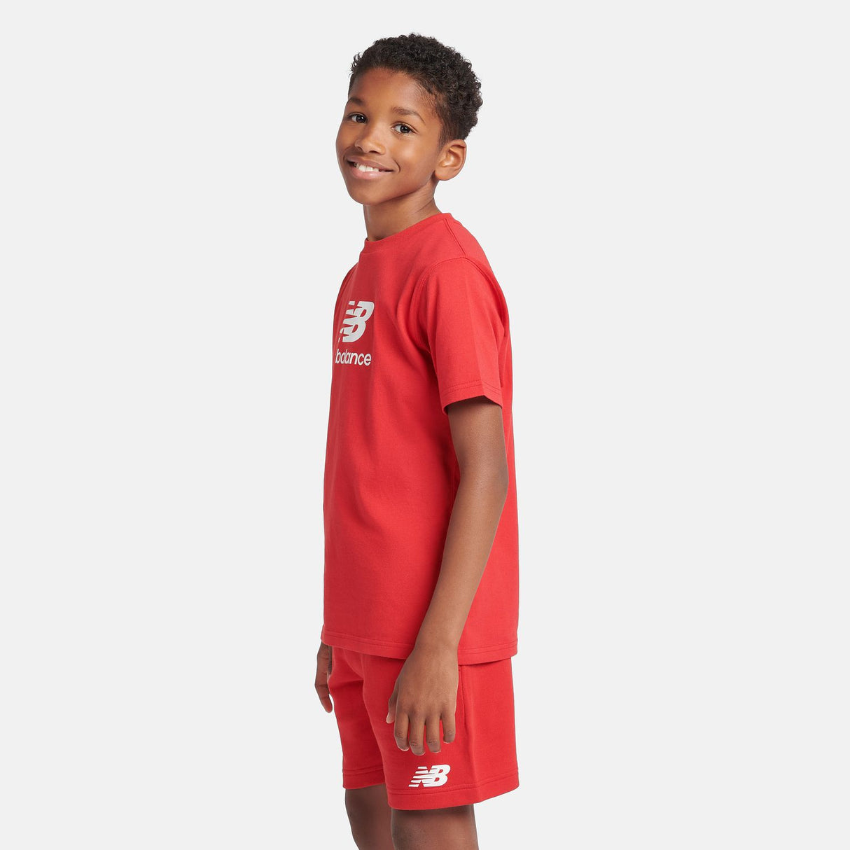 New Balance Youth Jersey Stacked Logo Tee-6
