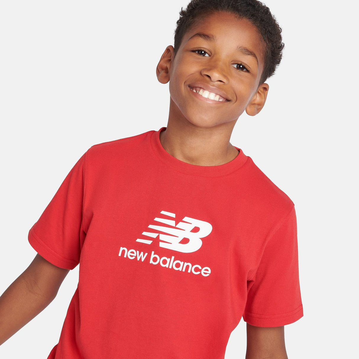 New Balance Youth Jersey Stacked Logo Tee-8