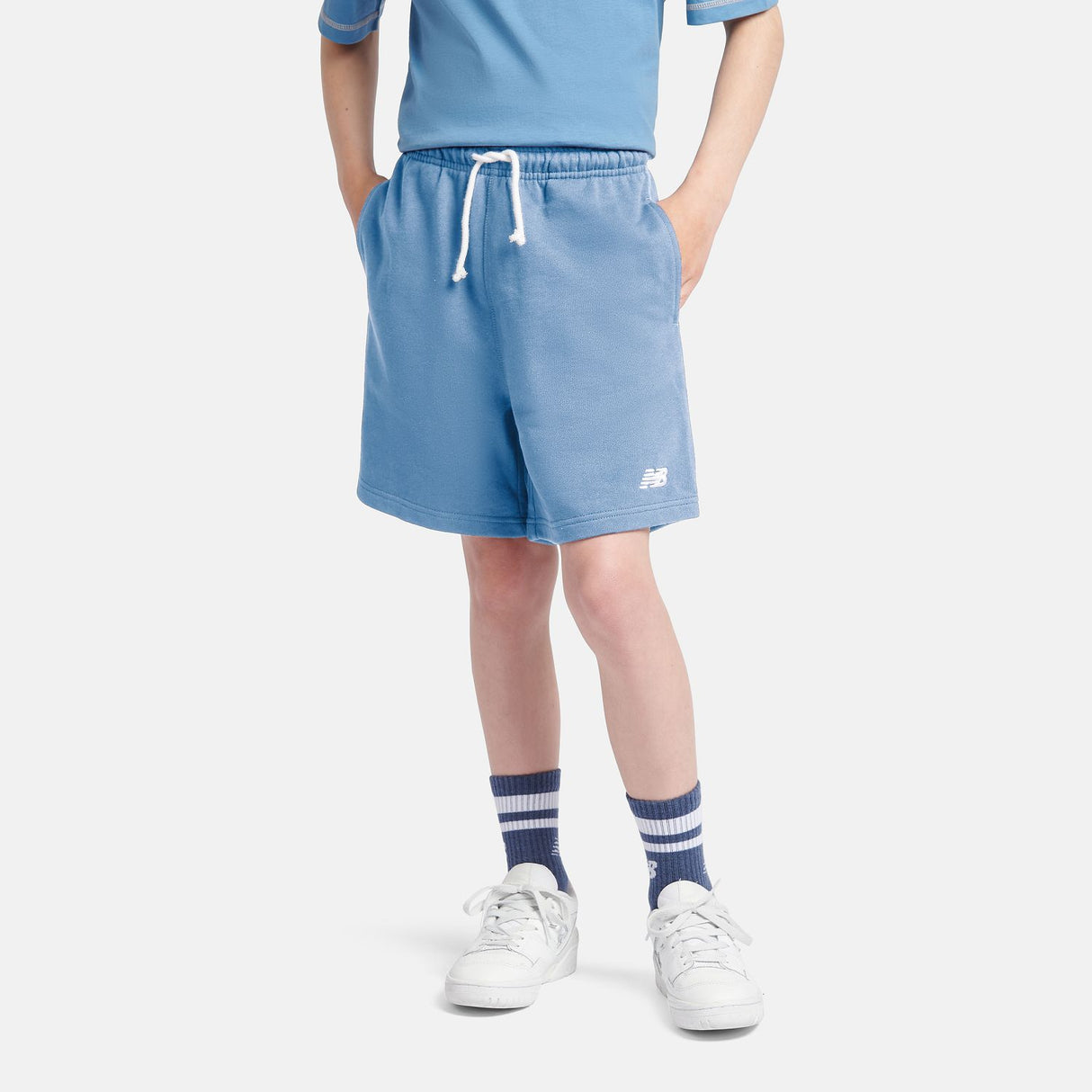 New Balance Youth French Terry Small Logo Short-5