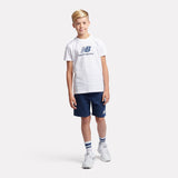 New Balance Youth French Terry Stacked Logo Short-4
