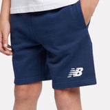New Balance Youth French Terry Stacked Logo Short-8
