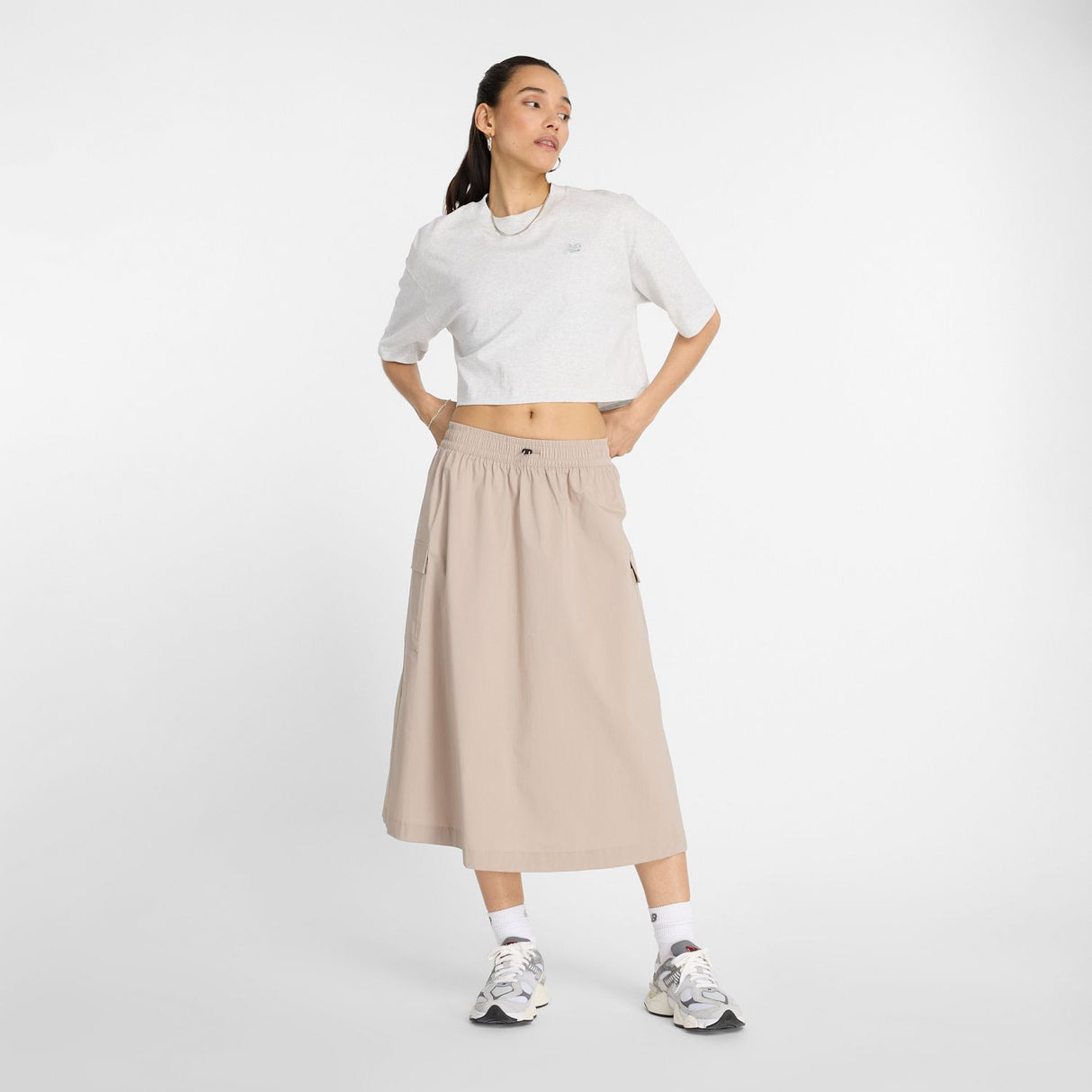 New Balance Women's Logo Oversized Jersey T-Shirt-1