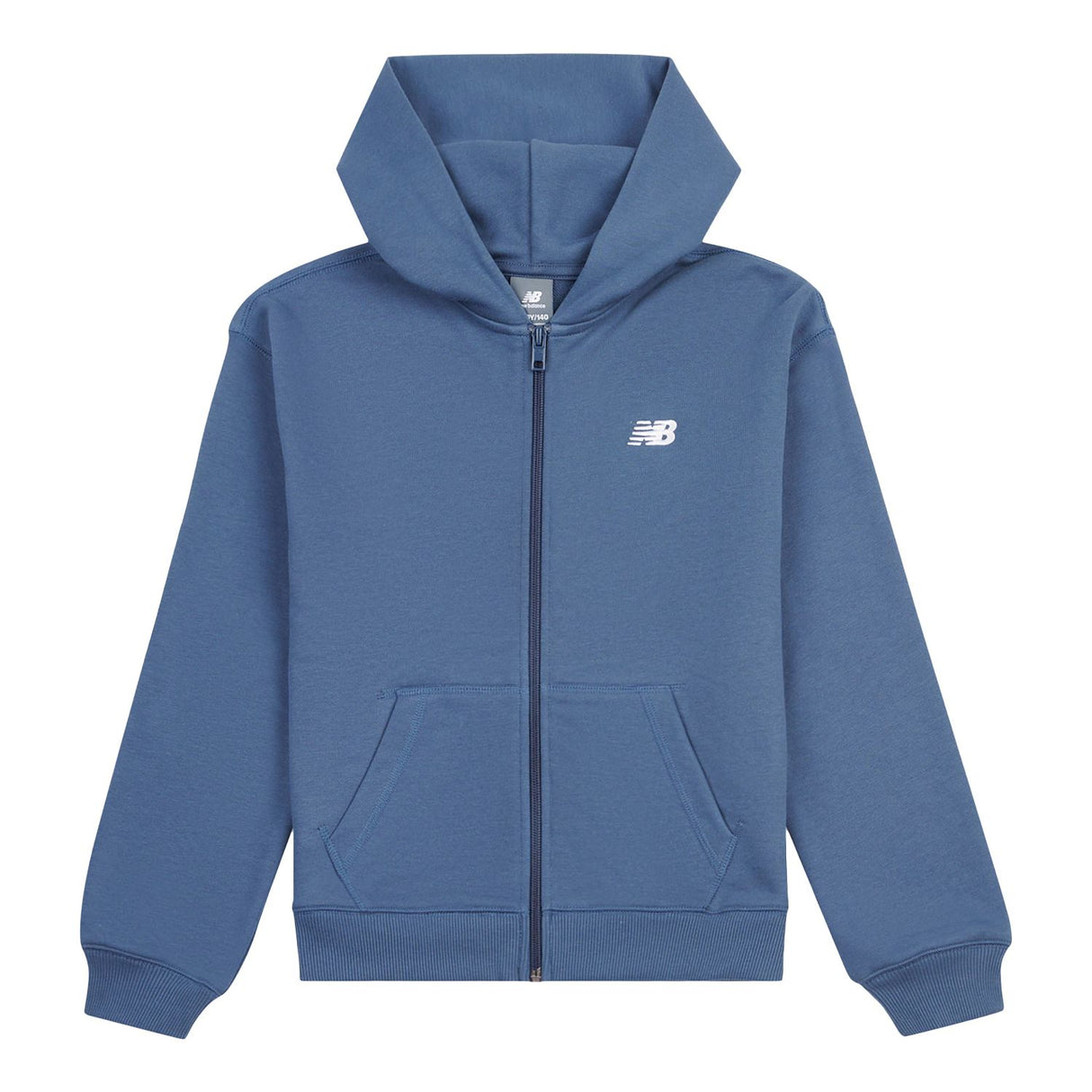 New Balance Youth French Terry Small Logo Full Zip Hoodie-6