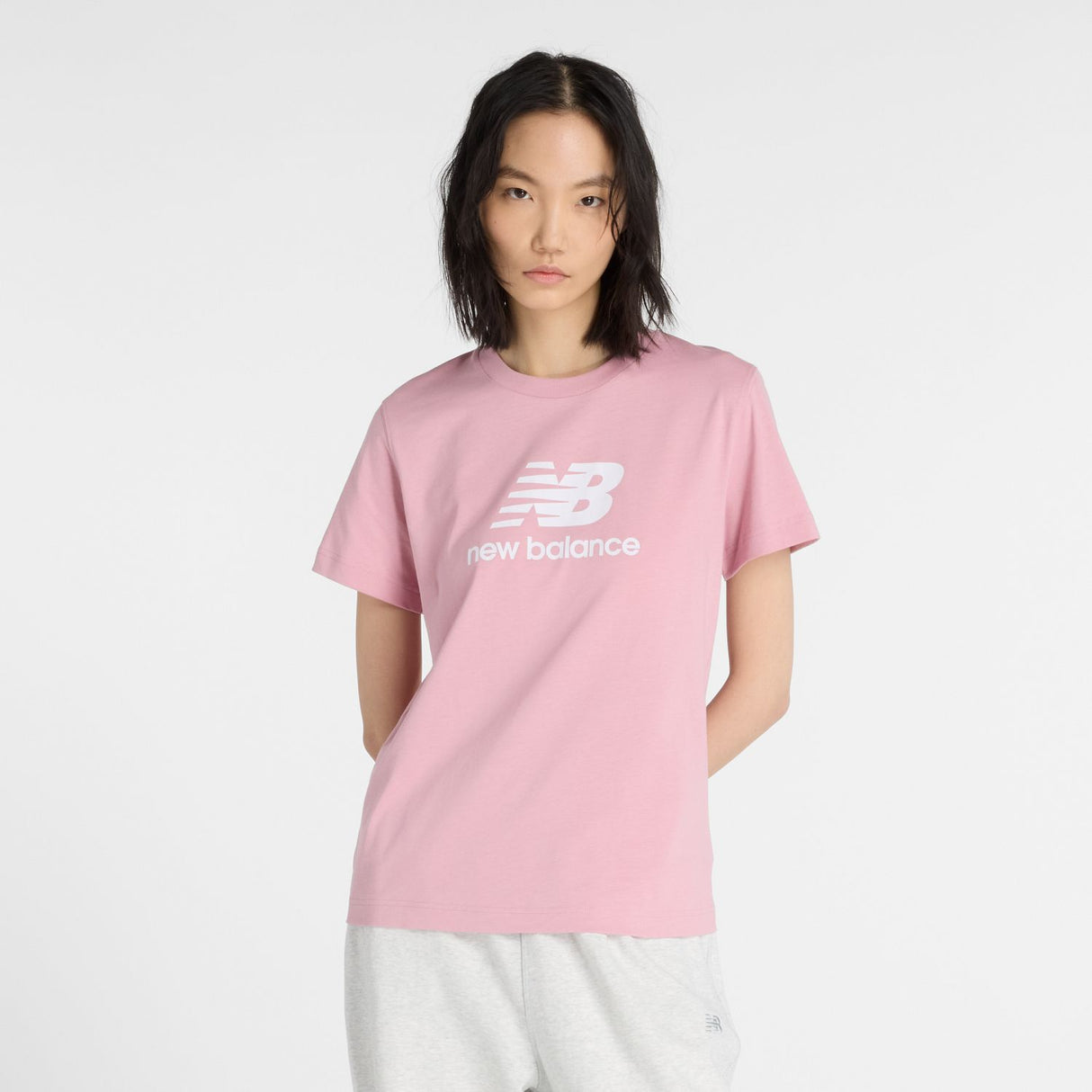 New Balance Women's Sport Essentials Jersey Logo T-Shirt-1