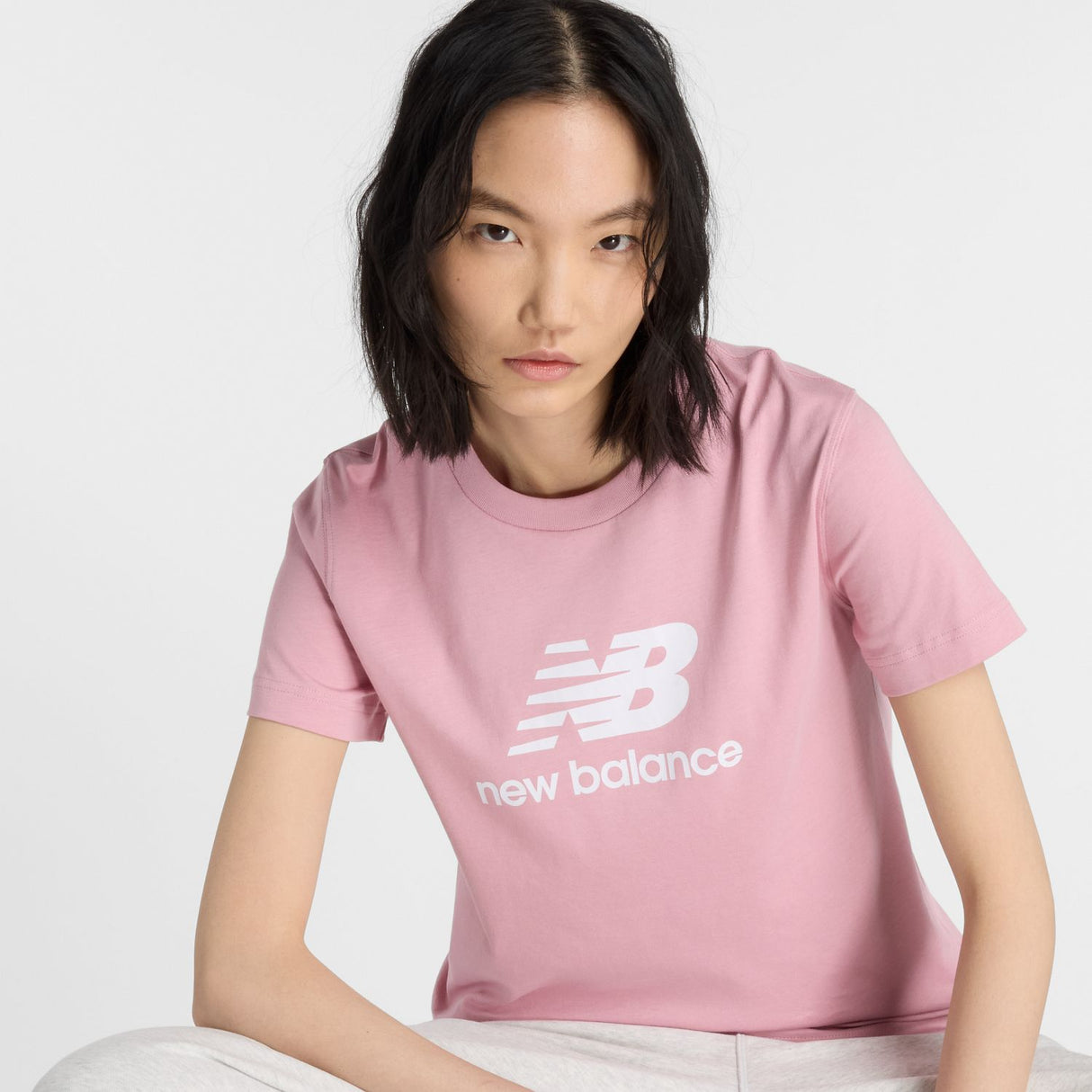 New Balance Women's Sport Essentials Jersey Logo T-Shirt-4