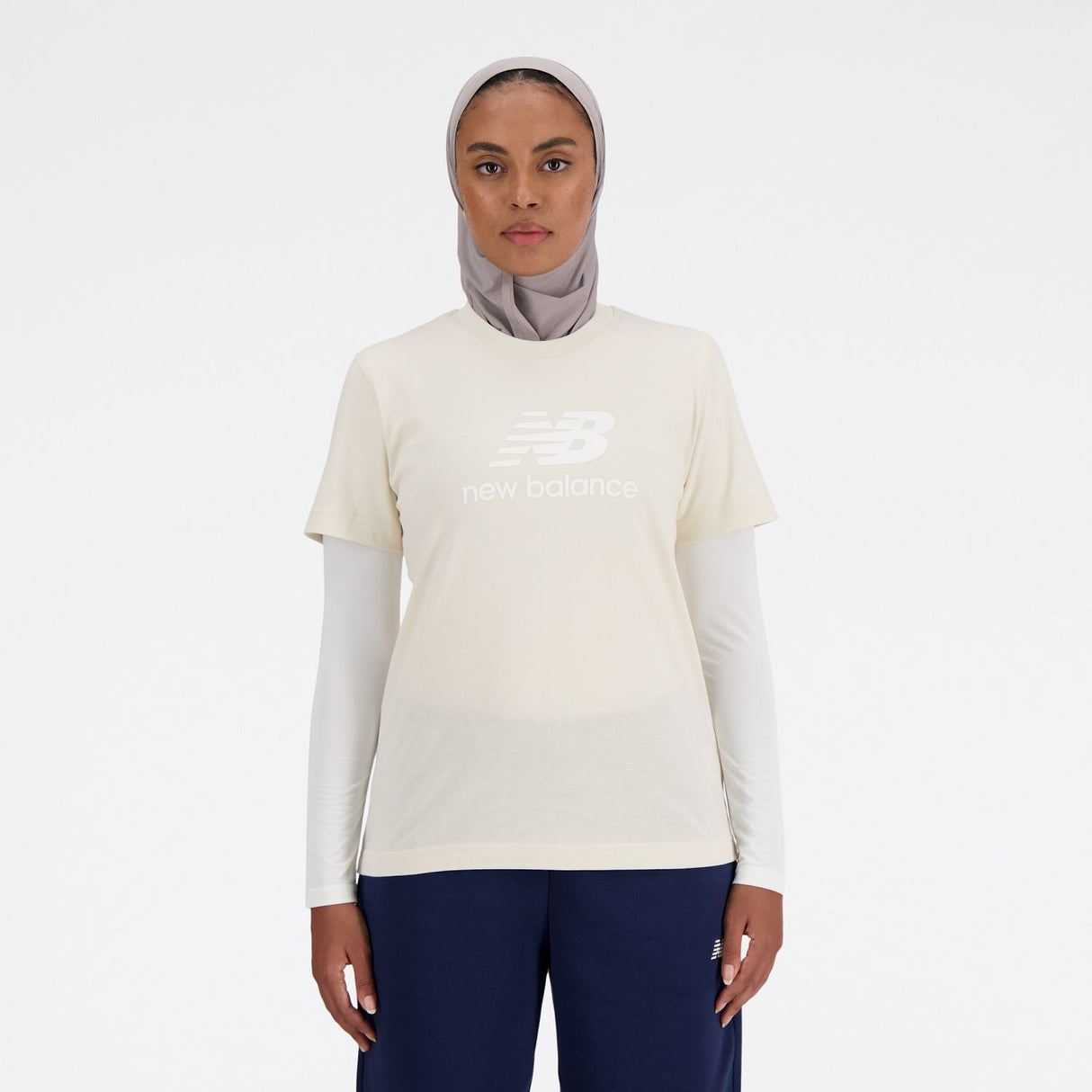 New Balance Women's Sport Essentials Jersey Logo T-Shirt-1