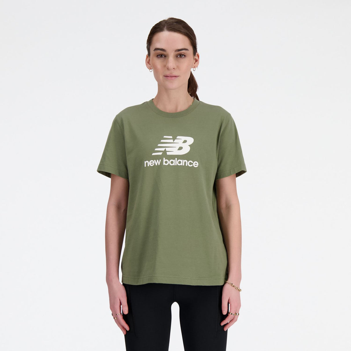 New Balance Women's Sport Essentials Jersey Logo T-Shirt-1
