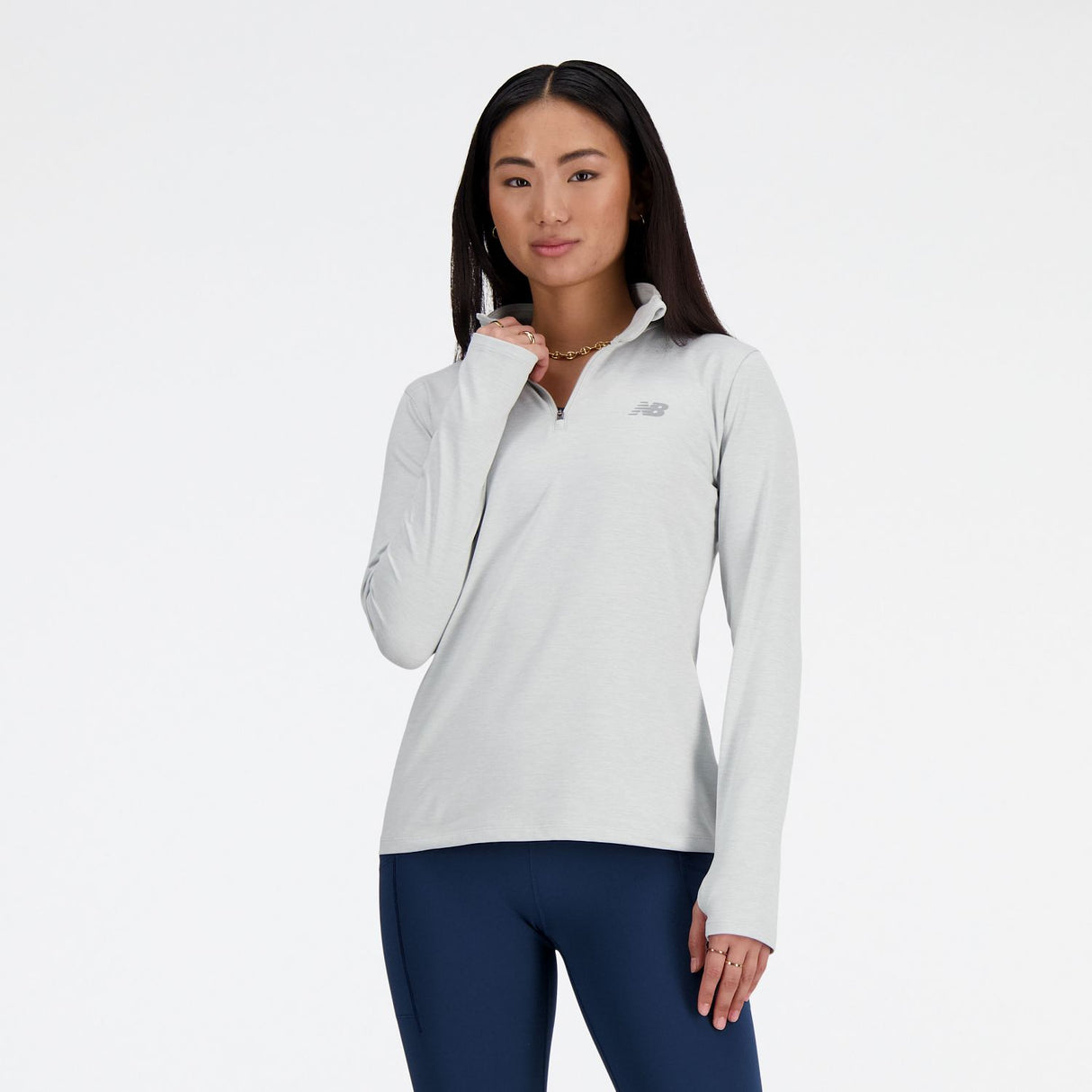 New Balance Women's Sport Essentials Space Dye Quarter Zip-2