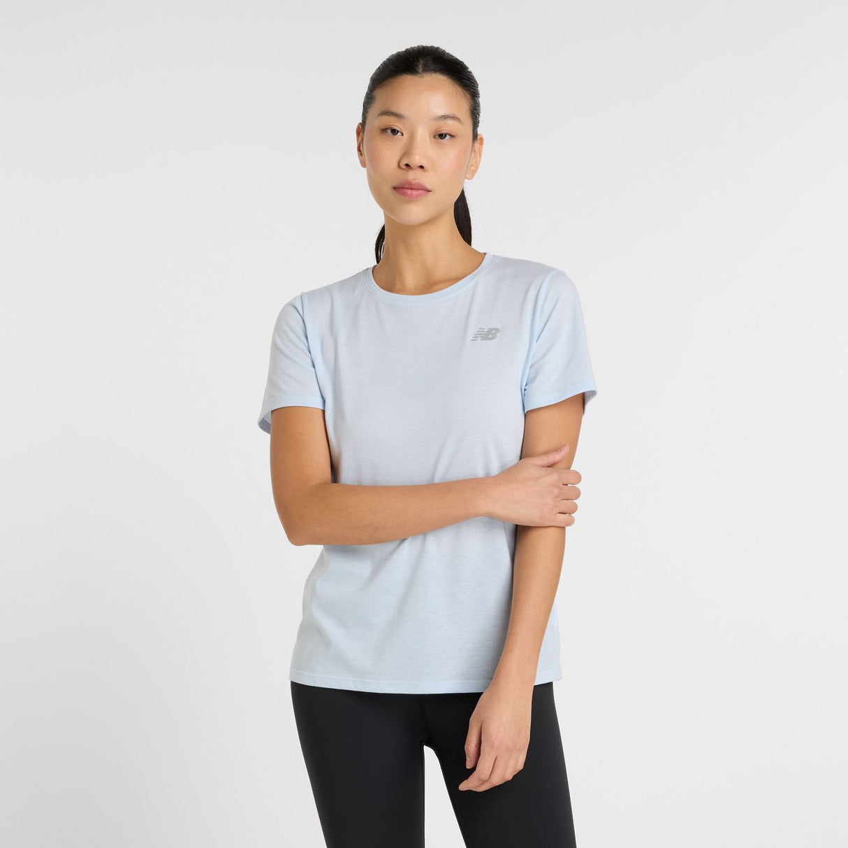 New Balance Women's Sport Essentials Heathertech T-Shirt-1