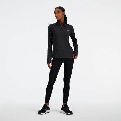 New Balance Women's Sport Essentials Space Dye Quarter Zip-1