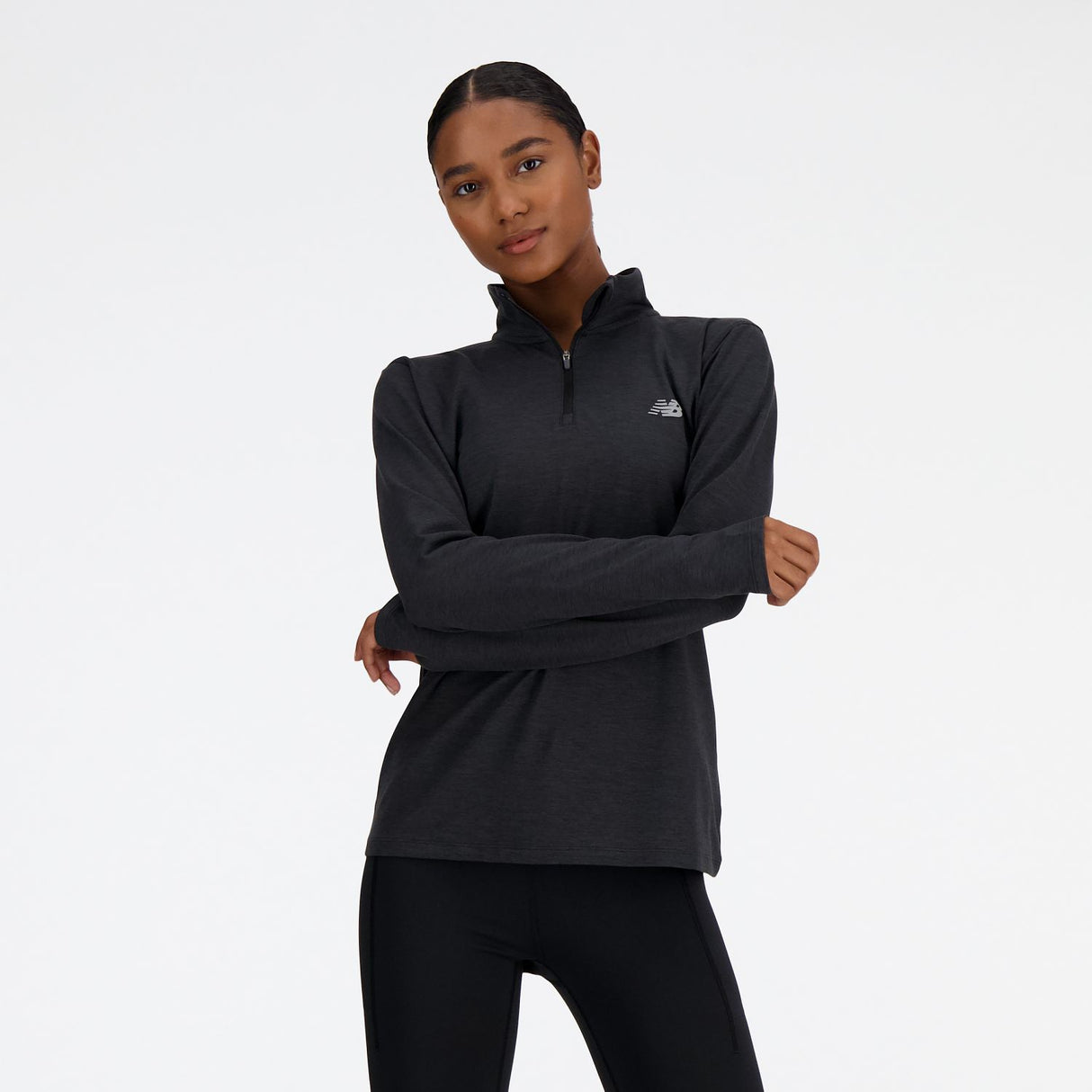 New Balance Women's Sport Essentials Space Dye Quarter Zip-2