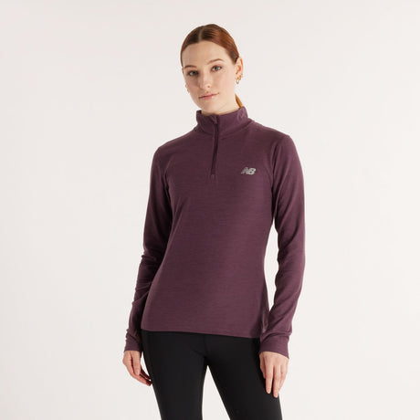 New Balance Women's Sport Essentials Space Dye Quarter Zip-1