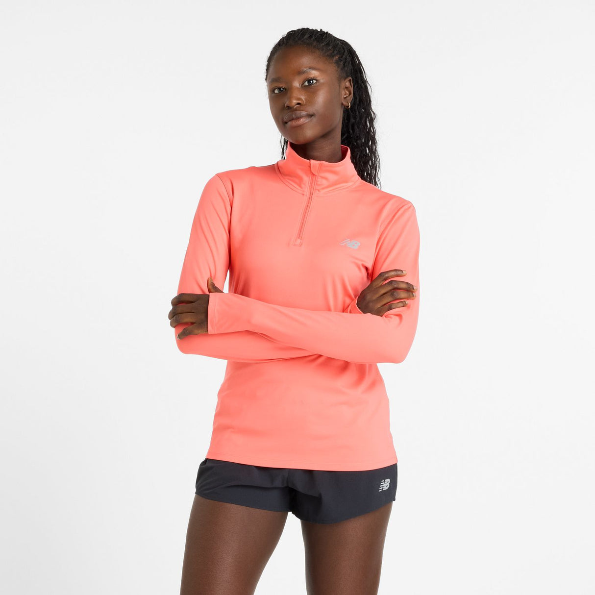 New Balance Women's Sport Essentials Space Dye Quarter Zip-1
