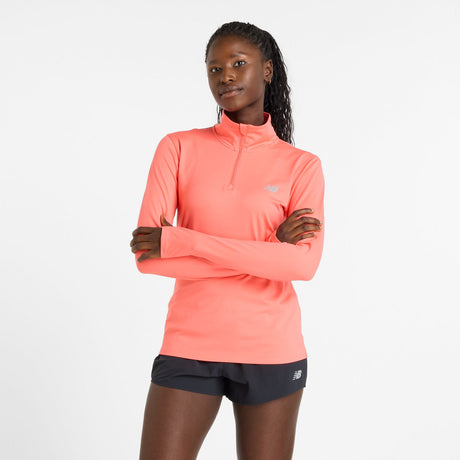 New Balance Women's Sport Essentials Space Dye Quarter Zip-1
