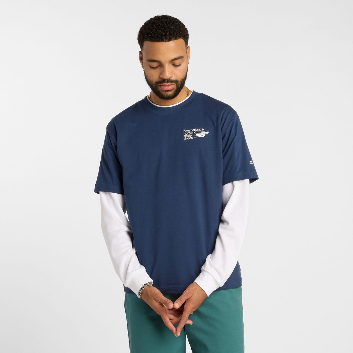 New Balance Men's Numeric Small Logo Jersey T-Shirt-3