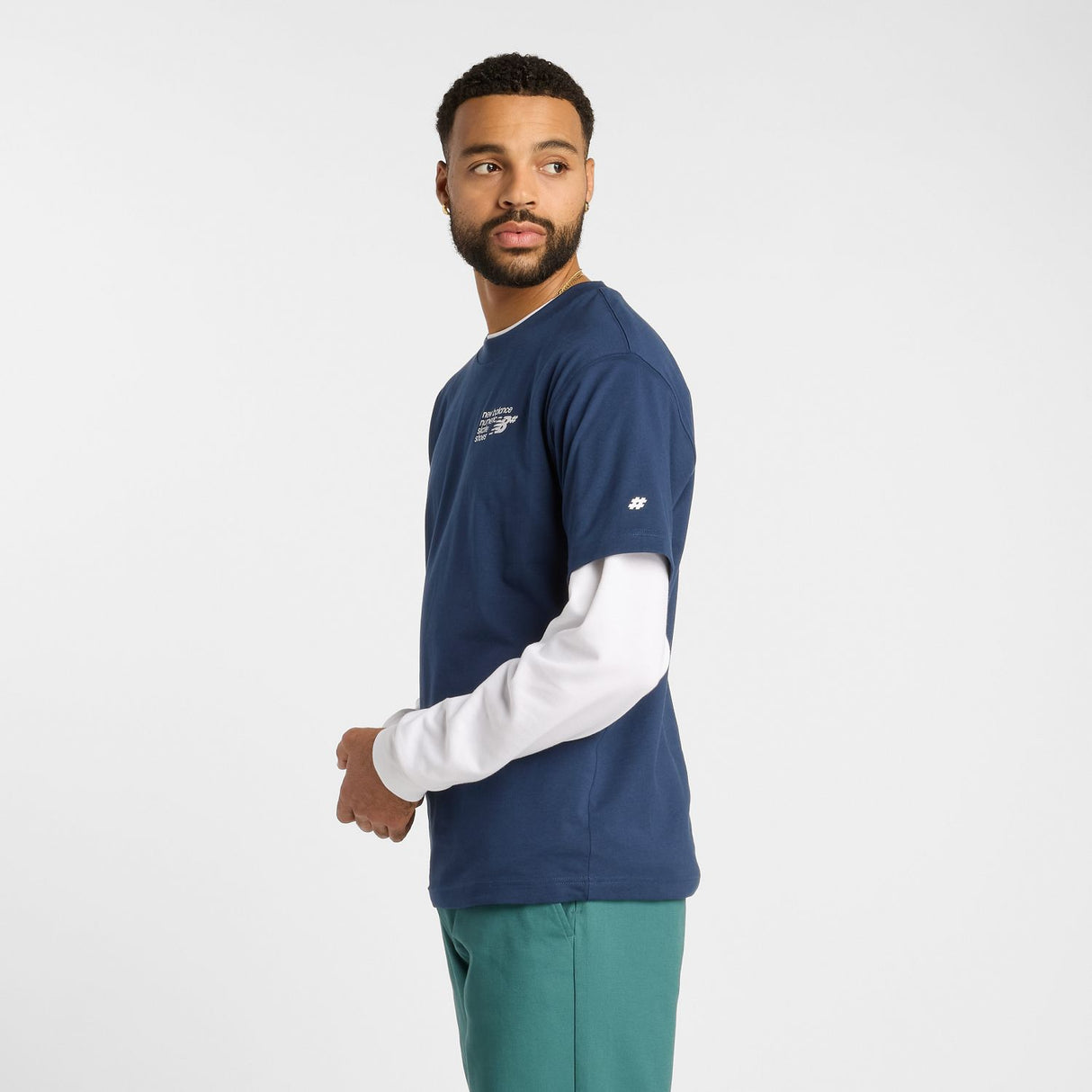 New Balance Men's Numeric Small Logo Jersey T-Shirt-4