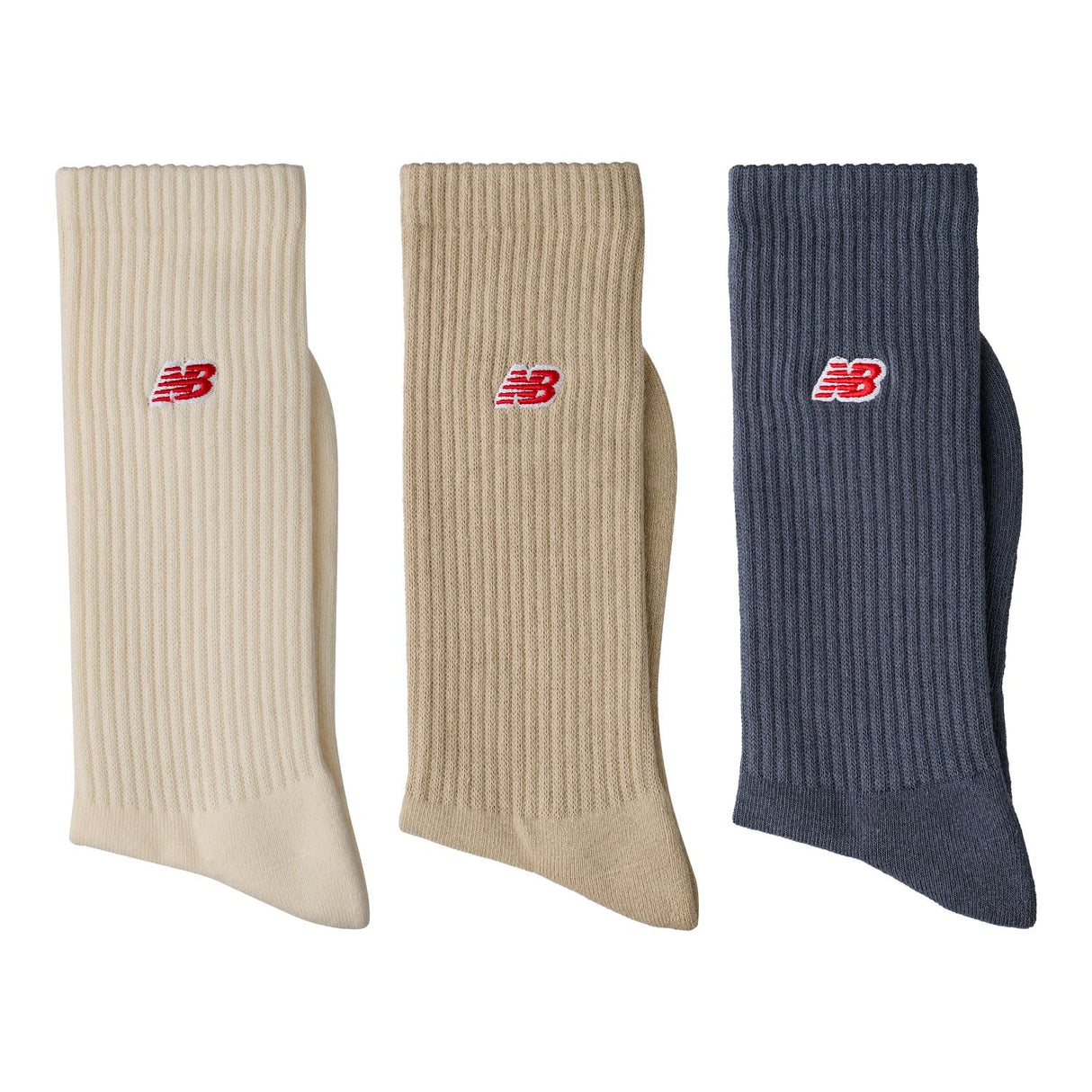 New Balance Patch Logo Crew 3 Pairs-2