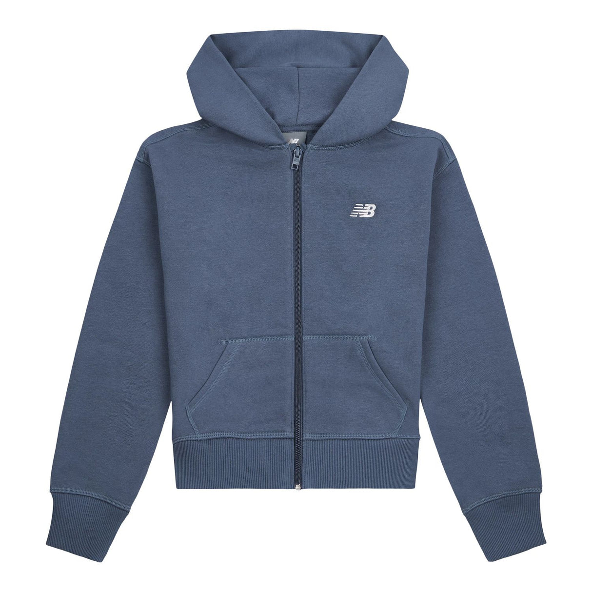 New Balance Youth Brush Back Small Logo Full Zip Hoodie-1