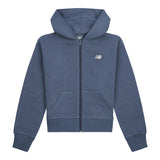 New Balance Youth Brush Back Small Logo Full Zip Hoodie-1