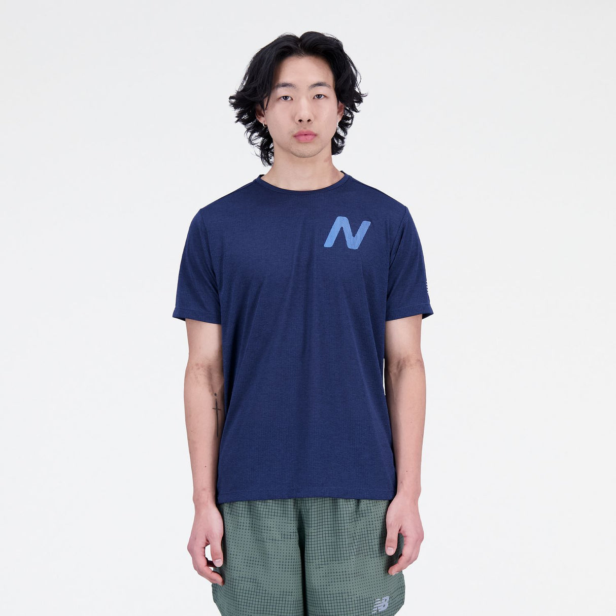 New Balance Men's Graphic Impact Run Short Sleeve-1