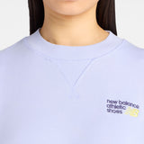 New Balance Women's Athletics Premium Logo Relaxed Crop Crew-5