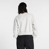 New Balance Women's Athletics Premium Logo Relaxed Crop Crew-5