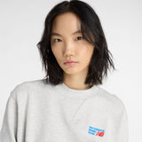 New Balance Women's Athletics Premium Logo Relaxed Crop Crew-6