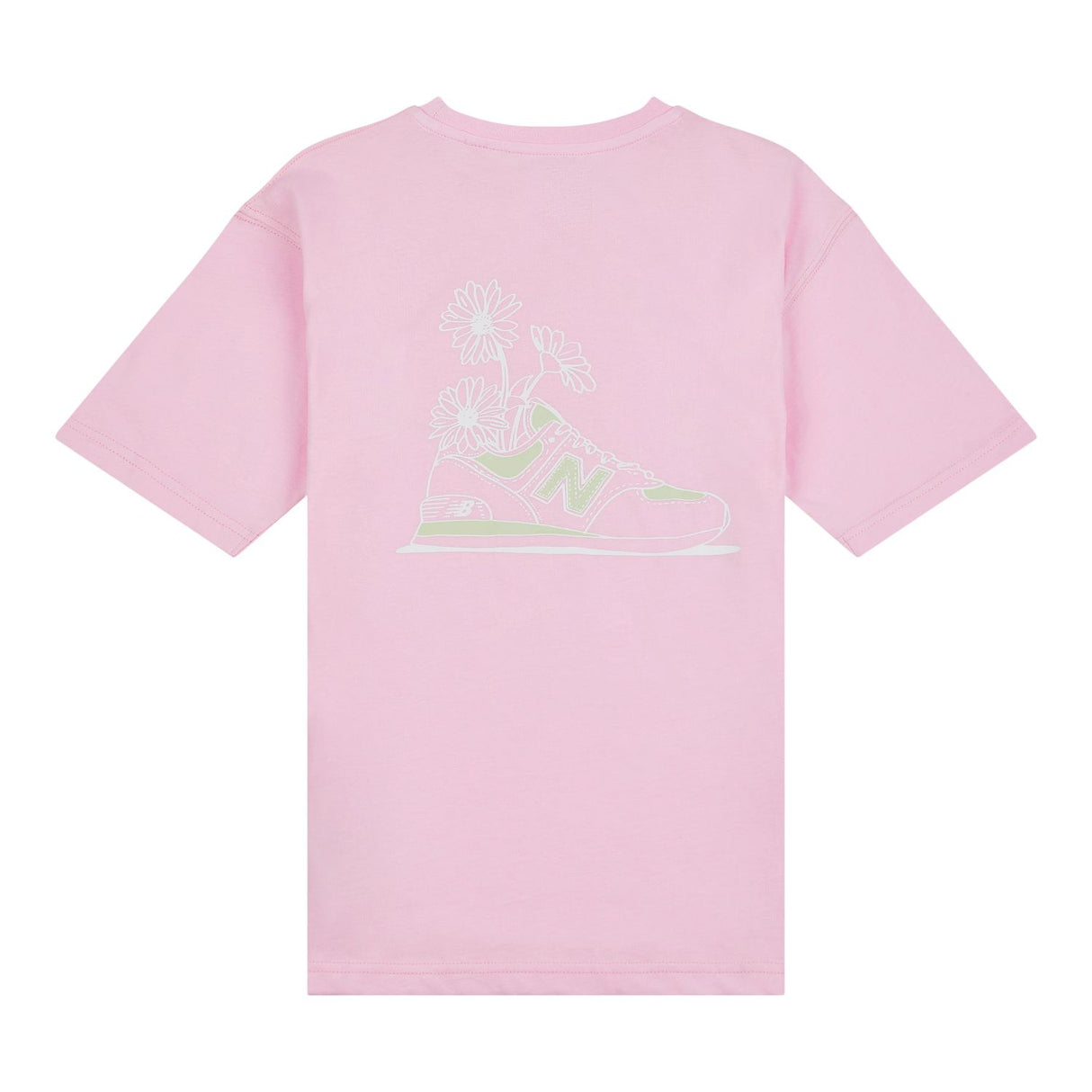 New Balance Youth Girl's Floral Sneaker Graphics T-Shirt-2
