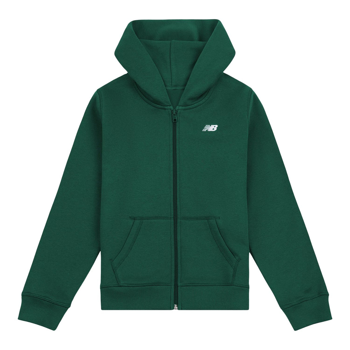 New Balance Youth Brush Back Small Logo Full Zip Hoodie-1