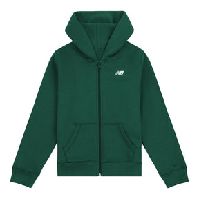 New Balance Youth Brush Back Small Logo Full Zip Hoodie-1