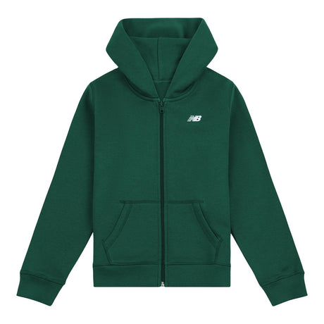 New Balance Youth Brush Back Small Logo Full Zip Hoodie-1