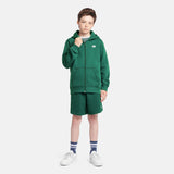 New Balance Youth Brush Back Small Logo Full Zip Hoodie-4