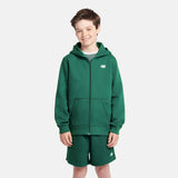 New Balance Youth Brush Back Small Logo Full Zip Hoodie-5