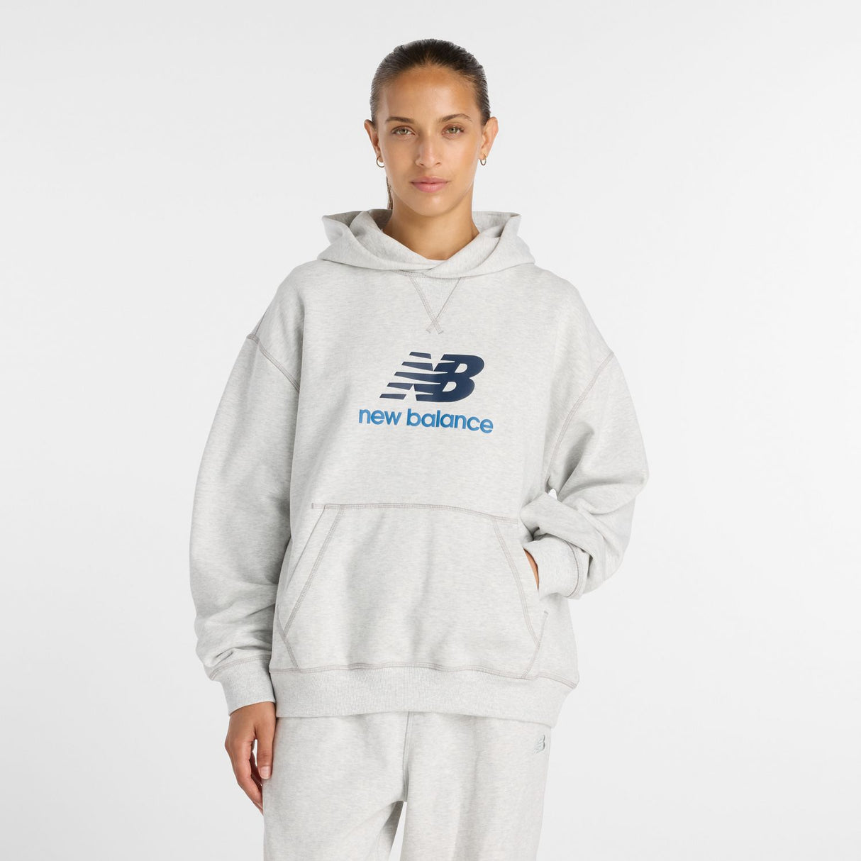 New Balance Women's Athletics French Terry Logo Hoodie-2